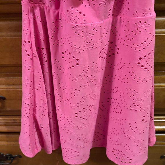 btween Fuchsia Eyelet Mini Dress - Picture 5 of 6